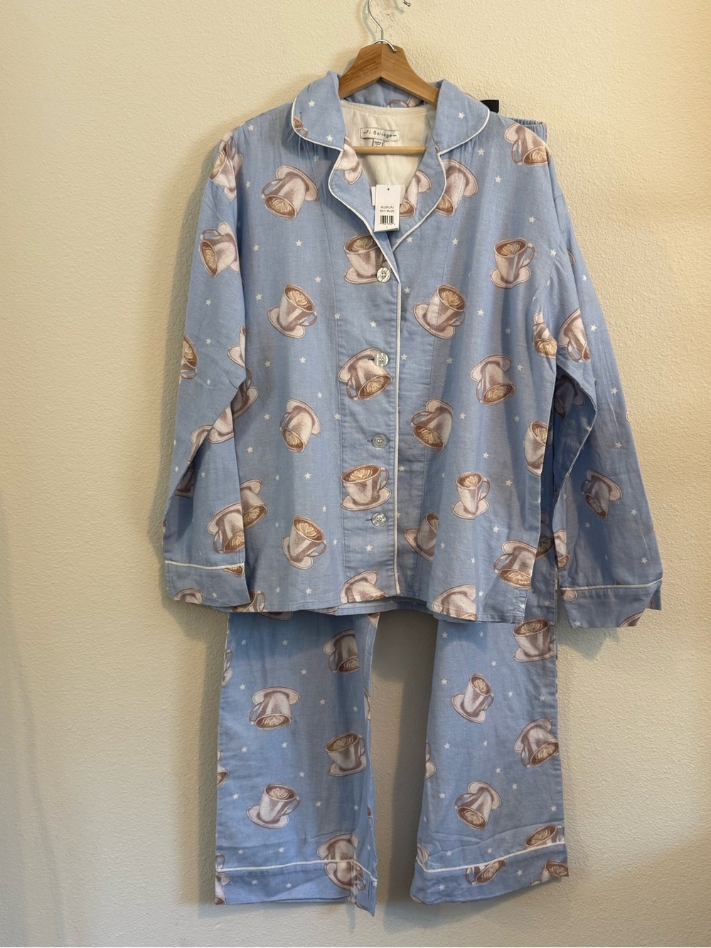 NWT P.J. Salvage coffe pajama set